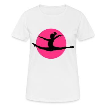 Kunst & Bodenturnen - Frauen T-Shirt atmungsaktiv - Weiß - Vorne - AI Model Female 172 dark (172cm)