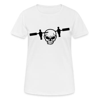 Tischfussball - Frauen T-Shirt atmungsaktiv - Weiß - Vorne - AI Model Female 172 dark (172cm)