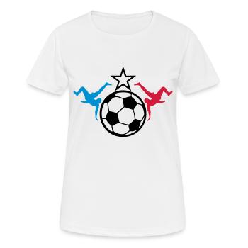 france foot supporter joueur ballon equipe - T-shirt respirant Femme - blanc - Devant - AI Model Female 172 dark (172cm)