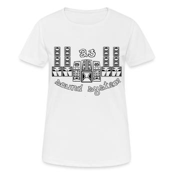 23 sound system - Frauen T-Shirt atmungsaktiv - Weiß - Vorne - AI Model Female 172 dark (172cm)