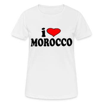Maroc - J’aime le Maroc - T-shirt respirant Femme - blanc - Devant - AI Model Female 172 dark (172cm)