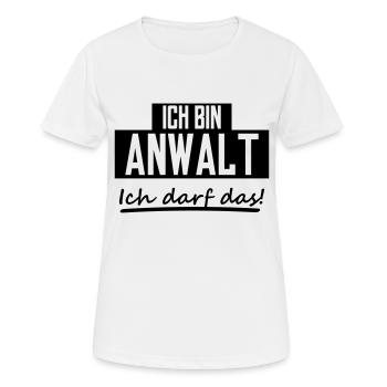 ich bin anwalt - Frauen T-Shirt atmungsaktiv - Weiß - Vorne - AI Model Female 172 dark (172cm)