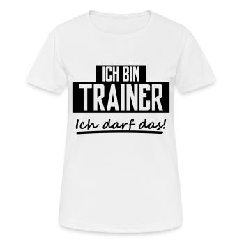 ich bin trainer - Frauen T-Shirt atmungsaktiv - Weiß - Vorne - AI Model Female 172 dark (172cm)
