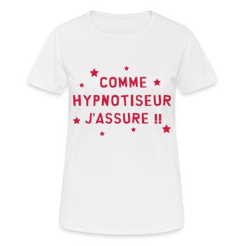 Hypnose / Hypnotiseur / Hypnotiseuse / Médecine - T-shirt respirant Femme - blanc - Devant - AI Model Female 172 dark (172cm)