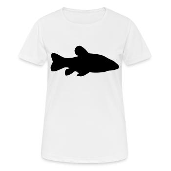 Schleie - Fisch - Fish - Frauen T-Shirt atmungsaktiv - Weiß - Vorne - AI Model Female 172 dark (172cm)