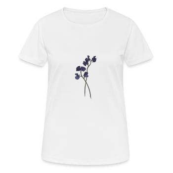 Flowers, nature, organic, violets - Women's Breathable T-Shirt - white - Front - AI Model Female 172 dark (172cm)
