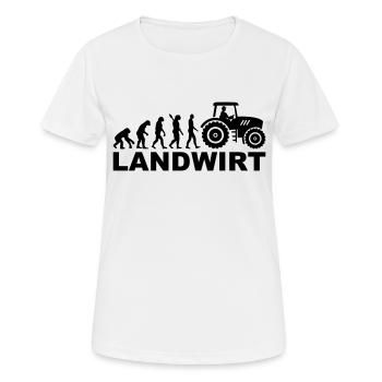 Landwirt - Frauen T-Shirt atmungsaktiv - Weiß - Vorne - AI Model Female 172 dark (172cm)