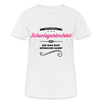 schwiegertochter allerbeste - Frauen T-Shirt atmungsaktiv - Weiß - Vorne - AI Model Female 172 dark (172cm)