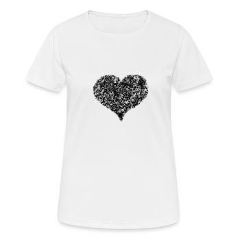 Black Heart - Women's Breathable T-Shirt - white - Front - AI Model Female 172 dark (172cm)