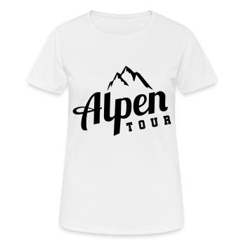 alpen tour - Frauen T-Shirt atmungsaktiv - Weiß - Vorne - AI Model Female 172 dark (172cm)