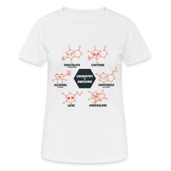 Die Chemie ist großartig - Frauen T-Shirt atmungsaktiv - Weiß - Vorne - AI Model Female 172 dark (172cm)