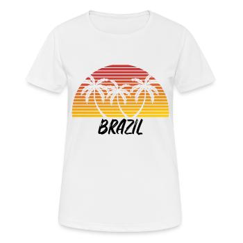 Brazil - Women's Breathable T-Shirt - white - Front - AI Model Female 172 dark (172cm)