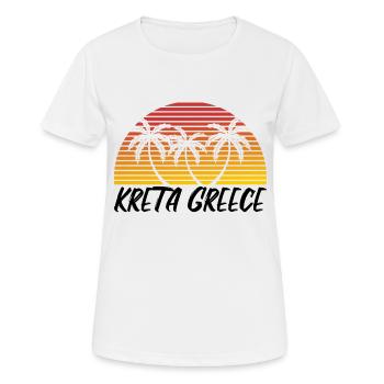 Crete Greece - Women's Breathable T-Shirt - white - Front - AI Model Female 172 dark (172cm)
