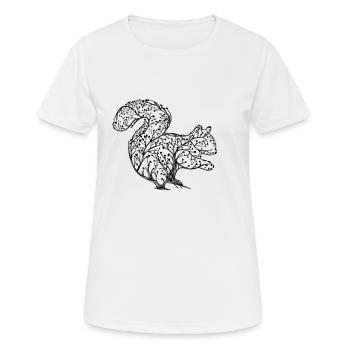 Squirrel made from branches. Decorative - Women's Breathable T-Shirt - white - Front - AI Model Female 172 dark (172cm)