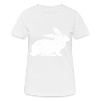 Suis le lapin blanc - T-shirt respirant Femme - blanc - Devant - AI Model Female 172 dark (172cm)