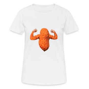 Peanut Power - T-shirt respirant Femme - blanc - Devant - AI Model Female 172 dark (172cm)