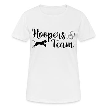 Conception de sport de chien d'équipe Hoopers - T-shirt respirant Femme - blanc - Devant - AI Model Female 172 dark (172cm)