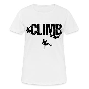 Climbing, sport, climb, climbing, hobby, bouldering - Women's Breathable T-Shirt - white - Front - AI Model Female 172 dark (172cm)