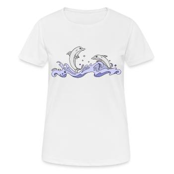 Delphine - Frauen T-Shirt atmungsaktiv - Weiß - Vorne - AI Model Female 172 dark (172cm)