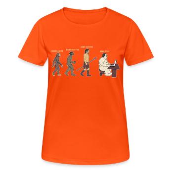 Homeoffice| Homo ffice Design - Women's Breathable T-Shirt - neon orange - Front - AI Model Female 172 dark (172cm)