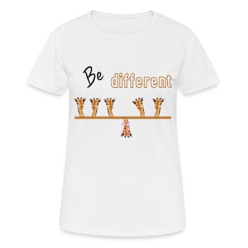 Sois différent - T-shirt respirant Femme - blanc - Devant - AI Model Female 172 dark (172cm)