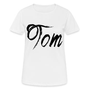 Tom - Frauen T-Shirt atmungsaktiv - Weiß - Vorne - AI Model Female 172 dark (172cm)