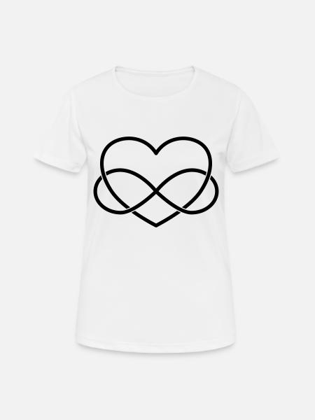 coeur - T-shirt respirant Femme - blanc