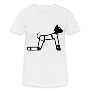 Puppy Human Pupplay Fetish Stickman - Women's Breathable T-Shirt - white - Front - AI Model Female 172 dark (172cm)