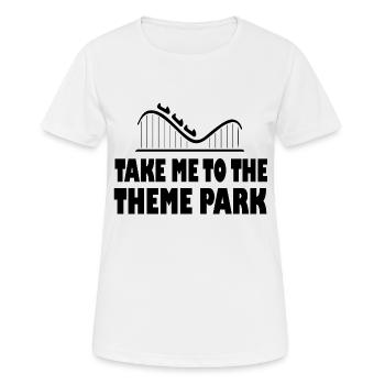 Rollercoaster montagnes russes - T-shirt respirant Femme - blanc - Devant - AI Model Female 172 dark (172cm)