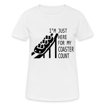 Rollercoaster Achterbahn - Frauen T-Shirt atmungsaktiv - Weiß - Vorne - AI Model Female 172 dark (172cm)