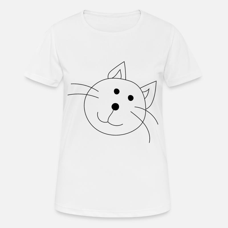 Funny cat - Women's Breathable T-Shirt - white