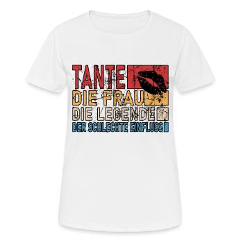 tante frau legende schlechter einfluss supertante - Frauen T-Shirt atmungsaktiv - Weiß - Vorne - AI Model Female 172 dark (172cm)