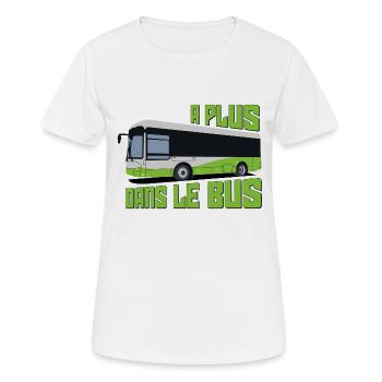 BUS - T-shirt respirant Femme - blanc - Devant - AI Model Female 172 dark (172cm)