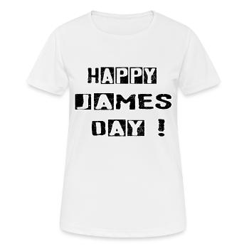 HAPPY JAMES DAY ! - T-shirt respirant Femme - blanc - Devant - AI Model Female 172 dark (172cm)