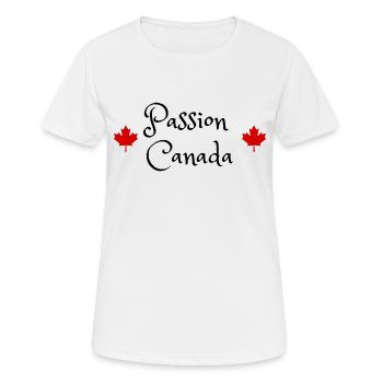 passion canada montreal voyage vacances quebec - T-shirt respirant Femme - blanc - Devant - AI Model Female 172 dark (172cm)