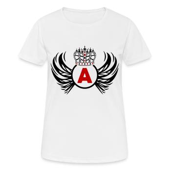 armoiries A - T-shirt respirant Femme - blanc - Devant - AI Model Female 172 dark (172cm)