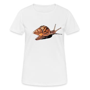 escargot avec ombre - T-shirt respirant Femme - blanc - Devant - AI Model Female 172 dark (172cm)