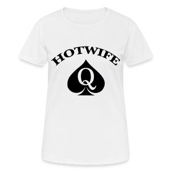 Hotwife - Frauen T-Shirt atmungsaktiv - Weiß - Vorne - AI Model Female 172 dark (172cm)