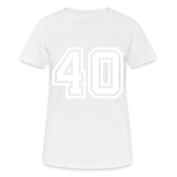 Symbole de 40 chiffres - T-shirt respirant Femme - blanc - Devant - AI Model Female 172 dark (172cm)