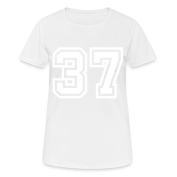 Symbole numérique 37 - T-shirt respirant Femme - blanc - Devant - AI Model Female 172 dark (172cm)