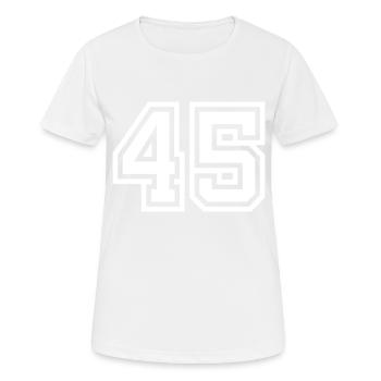 Symbole numérique 45 - T-shirt respirant Femme - blanc - Devant - AI Model Female 172 dark (172cm)