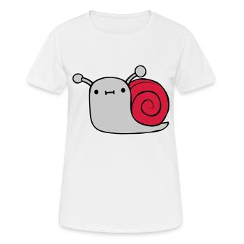 Kleine süße Schnecke - Frauen T-Shirt atmungsaktiv - Weiß - Vorne - AI Model Female 172 dark (172cm)