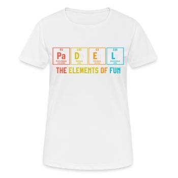 Padel Tennis The Elements of Fun - Periodic Table - Women's Breathable T-Shirt - white - Front - AI Model Female 172 dark (172cm)