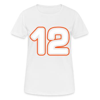 Symbole de 12 chiffres - T-shirt respirant Femme - blanc - Devant - AI Model Female 172 dark (172cm)