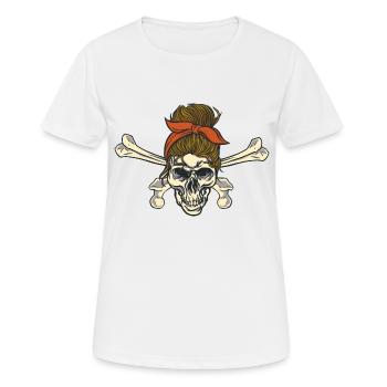 Frau Skull stilvolle Frau Skull stilvolle Geschenk - Frauen T-Shirt atmungsaktiv - Weiß - Vorne - AI Model Female 172 dark (172cm)