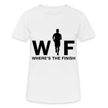 Marathon Running - Frauen T-Shirt atmungsaktiv - Weiß - Vorne - AI Model Female 172 dark (172cm)