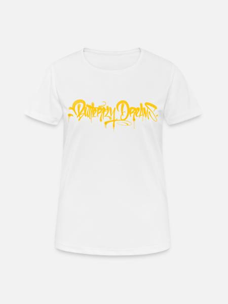 Butterfly Dreams Graffiti Tag - Frauen T-Shirt atmungsaktiv - Weiß