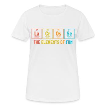 Lacrosse Periodisches Element Lustige Chemie Nerd - Frauen T-Shirt atmungsaktiv - Weiß - Vorne - AI Model Female 172 dark (172cm)