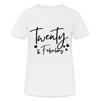 vingt fabuleux - T-shirt respirant Femme - blanc - Devant - AI Model Female 172 dark (172cm)