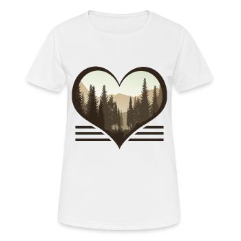 I Love Outdoors - The Great Outdoor Adventure - Women's Breathable T-Shirt - white - Front - AI Model Female 172 dark (172cm)